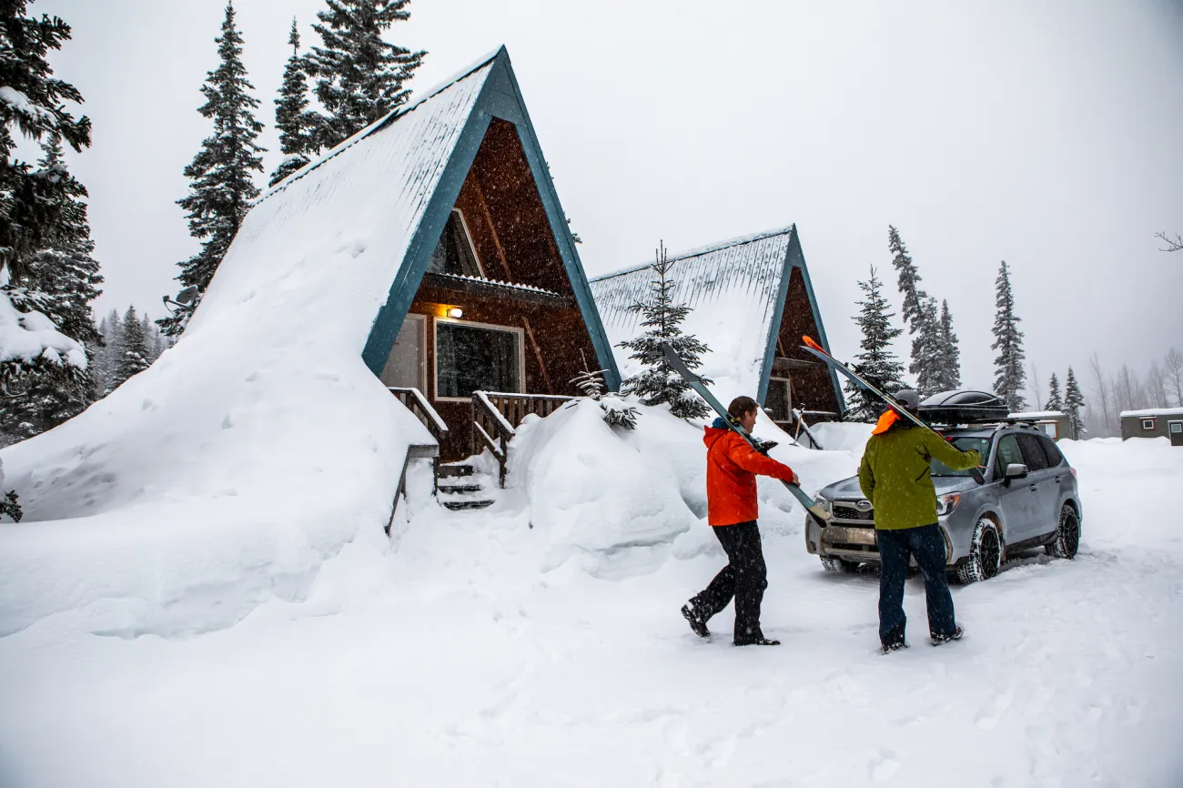 Azouzetta lake lodge a-frame ski chalet